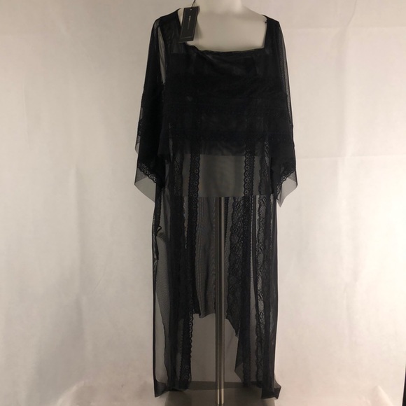 BCBGMaxAzria Dresses & Skirts - BCBG NWT DRESS Black Sheer Knee Length Sz XS $268